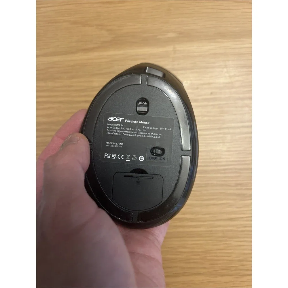 Acer Ergonomic Mouse Wireless, Adjustable DPI Vertical Mouse 1000/1200/1600